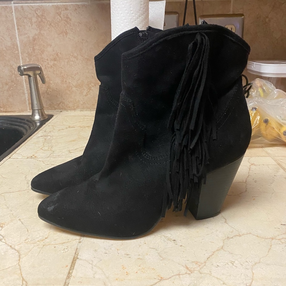 Zigi Girl heels with frayed sides